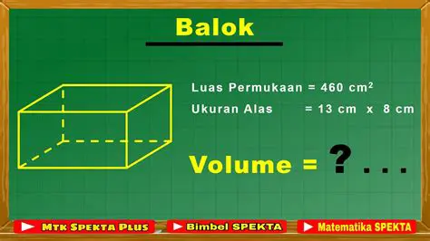 Menghitung Volume Balok dengan Luas Alas dan Tinggi