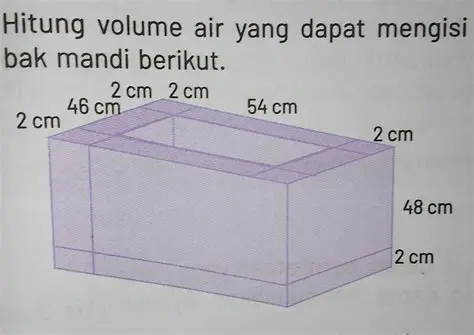 Menghitung Volume Sisa Air di Bak Mandi