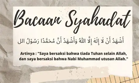 Mengucapkan kalimat syahadat