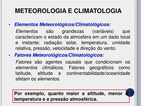 Meteorologia e Climatologia