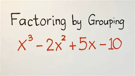 Method of factoring by grouping