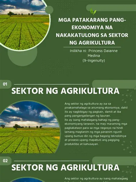 Mga Benepisyo ng Sektor ng Agrikultura sa Ekonomiya ng Ating Bansa