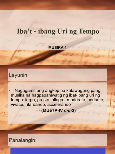 Mga Halimbawa ng Mga Uri ng Tempo