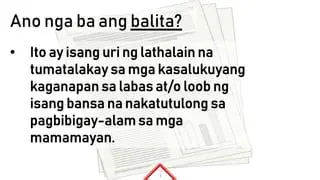 Mga Kahalagahan ng Pagsulat ng Balita