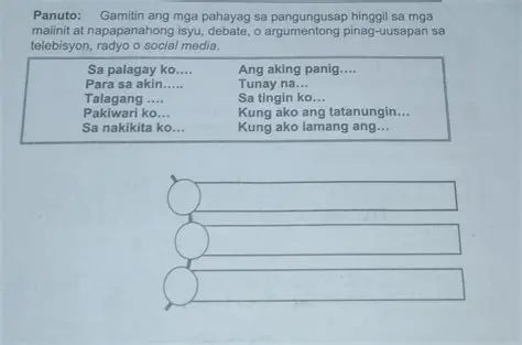Mga Pahayag sa Pangungusap