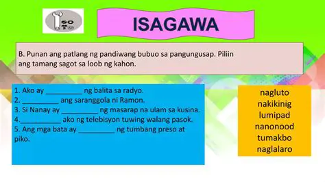Mga Salitang Kilos sa Filipino