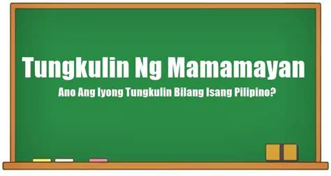 Mga Tungkulin ng Isang Mamamayan