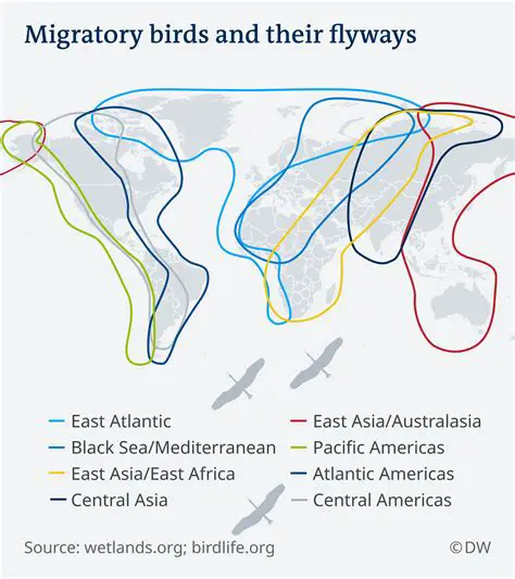 Migration patterns in birds