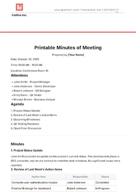 Minutes of Meeting at a Click