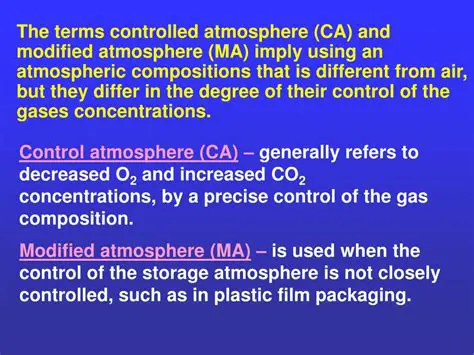 Modified atmosphere storage