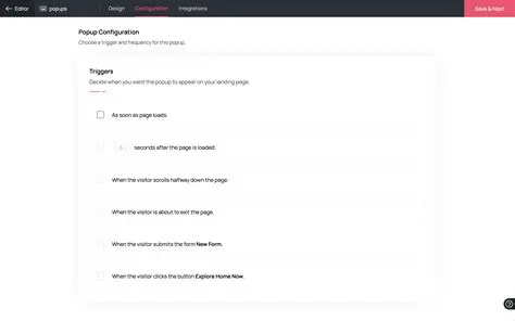Modify the Popup Configuration