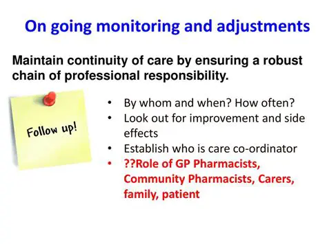 Monitoring and Adjustments