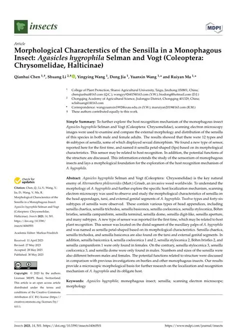 Monophagous specialization