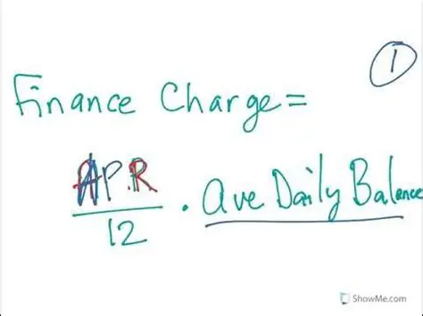 Monthly Finance Charge Formula