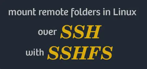 Mounting Remote Directory using sshfs