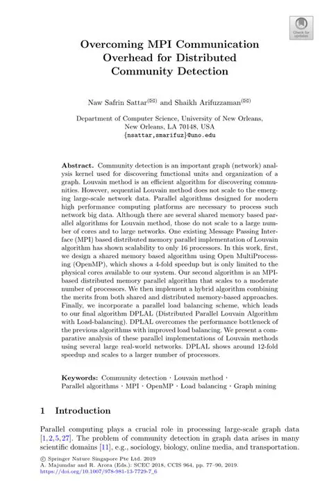 MPI communication overhead