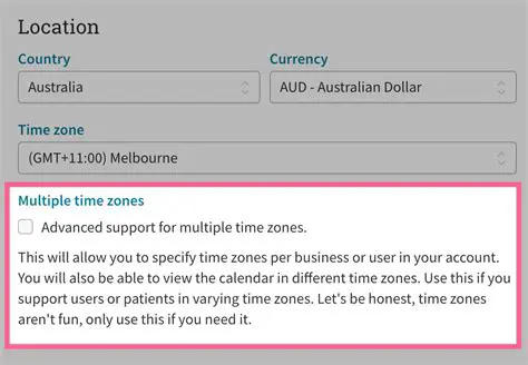 Multiple Time Zone Support