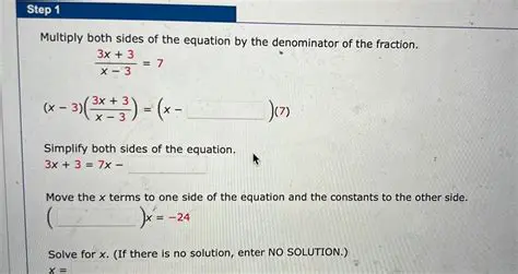 Multiply both sides of the equation by 2 to eliminate the fraction