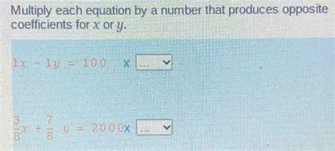 Multiply Each Equation by a Number