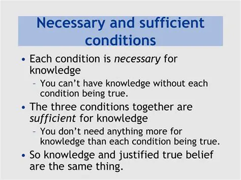 Necessary and Sufficient Conditions