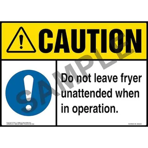 Never leave the deep fryer unattended