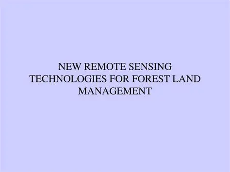 New remote sensing technologies
