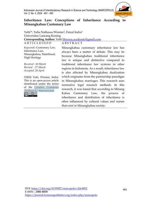 Nias Customary Inheritance Legal Analysis