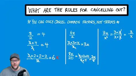 Not canceling out common terms