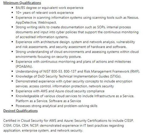 Not clearly defining the job requirements and specifications