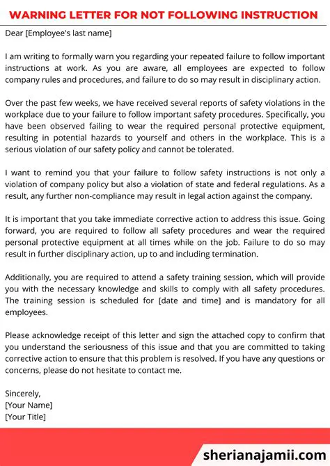 Not following care instructions