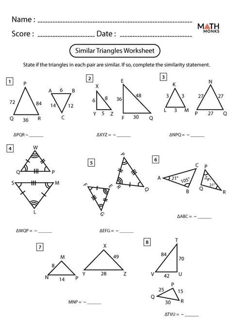 Not identifying similar triangles