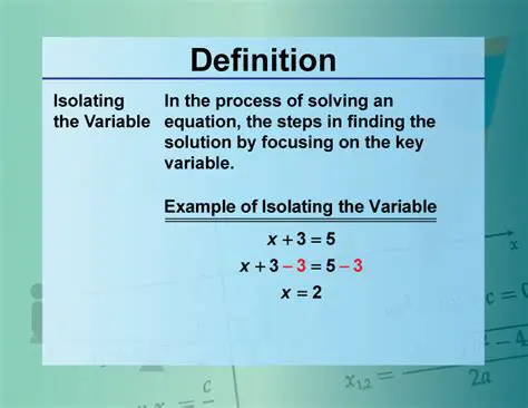 Not isolating the variable x