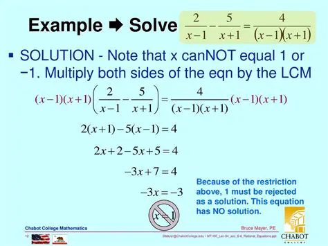 Not multiplying both sides of the equation by the LCM