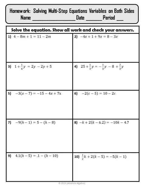 Not simplifying the equations before solving for the variables