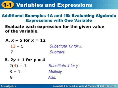 Not substituting the given values of variables