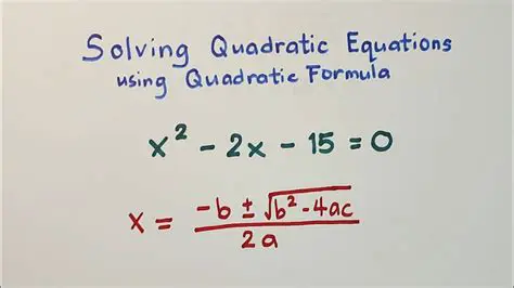 Not using the quadratic formula
