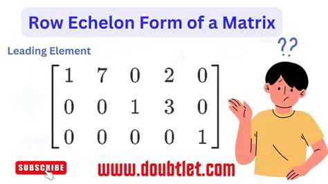 Notation of Example 1 for Matrices in Echelon Form