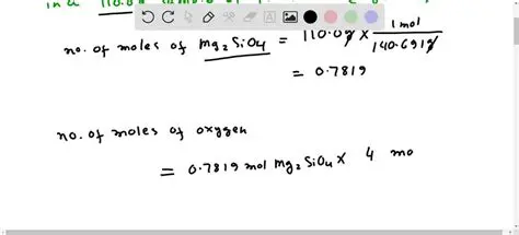 Number of Moles of Forsterite