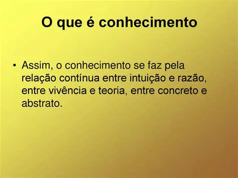 O Conhecimento como Conceito