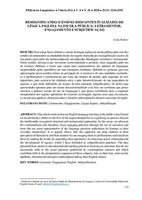 O Ensino Descontextualizado