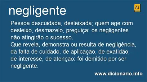 O Significado da Palavra Negligente