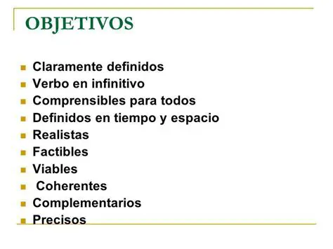 Objetivos Claramente Definidos