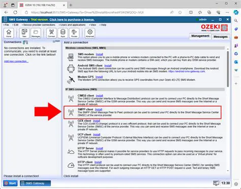 Organization SMPP connections with SMSC