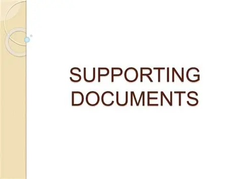 Other Supporting Documents