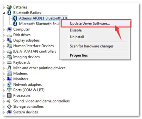 Outdated Bluetooth drivers