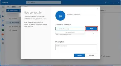 Outlook Contact List Integration