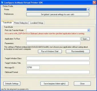 Overview of ActMask Virtual Printer SDK