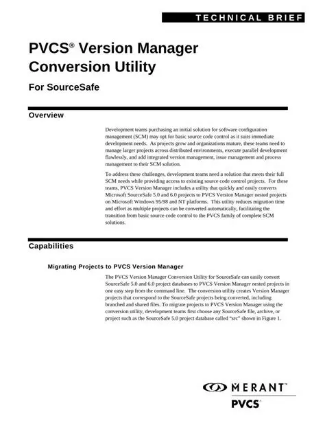 Overview of PVCS Version Manager