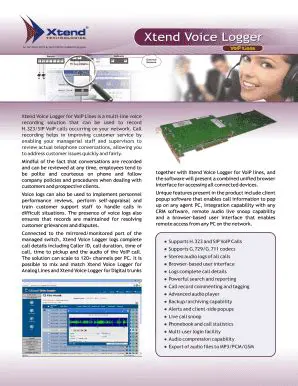 Overview of Xtend Voice Logger