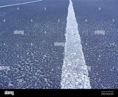 painted white line on the road